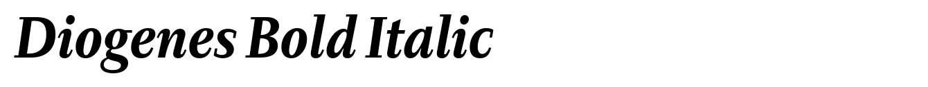 Diogenes Bold Italic